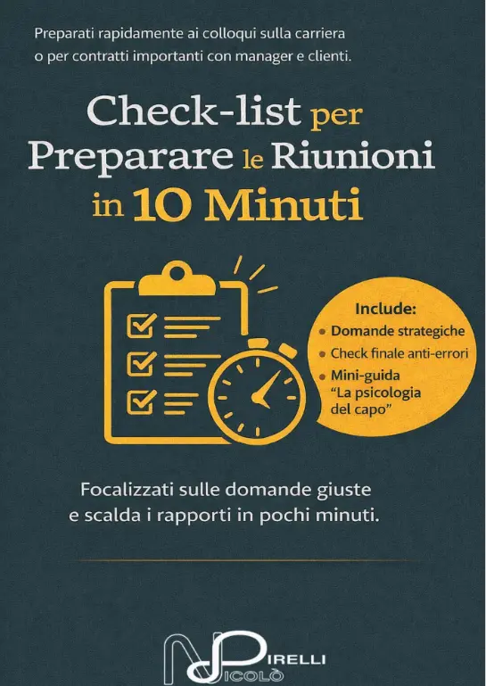 Negoziazione carriera e stipendi: #01 Check-list definitiva per preparare le riunioni di negoziazione in 10 minuti